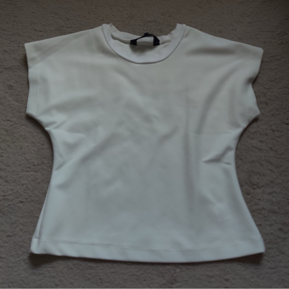 RACHEL Rachel Roy Classic White Short Sleeve Tee